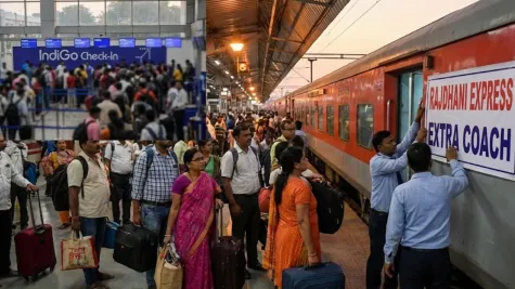 IndiGo Crisis: Flight Cancel Hone Par Railway Ka Jugaad – Rajdhani Mein Extra Coach!